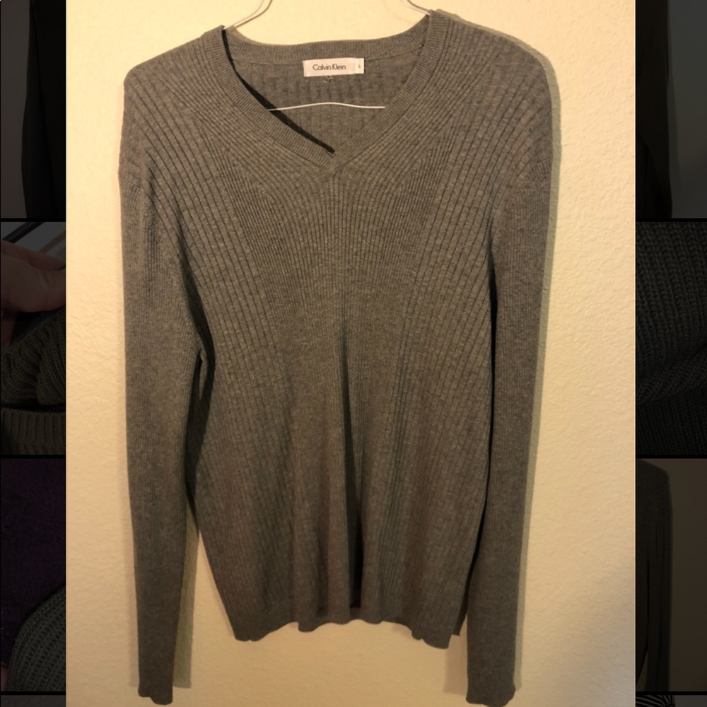 Calvin Klein oversized gray lightweight sweater